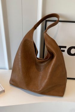 Korean Style Large-Capacity Shoulder Bag for Women - Retro Versatile Tote for Work and Commuting - Autumn Winter 2025 Collection
