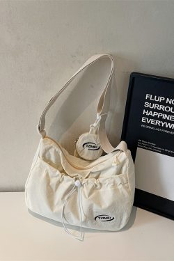 Korean Style Large Capacity Tote Bag - Trendy Nylon Dumpling Shoulder Bag for Casual Spring 2025 Fashion