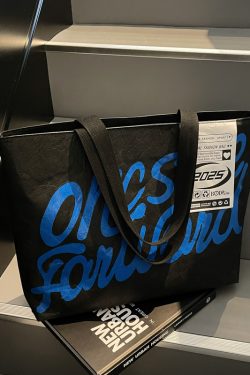 Korean-Style Large Capacity Tote Bag for Women - 2025 DuPont Paper Shoulder Bag for Class and Commuting