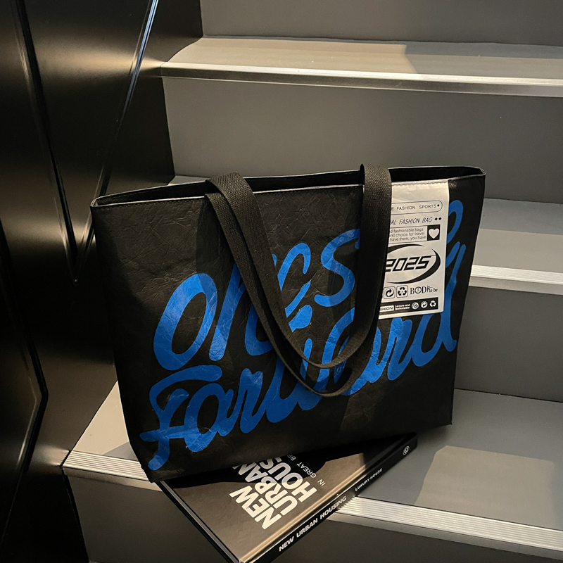 Korean-Style Large Capacity Tote Bag for Women - 2025 DuPont Paper Shoulder Bag for Class and Commuting Korean-Style Large Capacity Tote Bag for Women - 2025 DuPont Paper Shoulder Bag for Class and Commuting