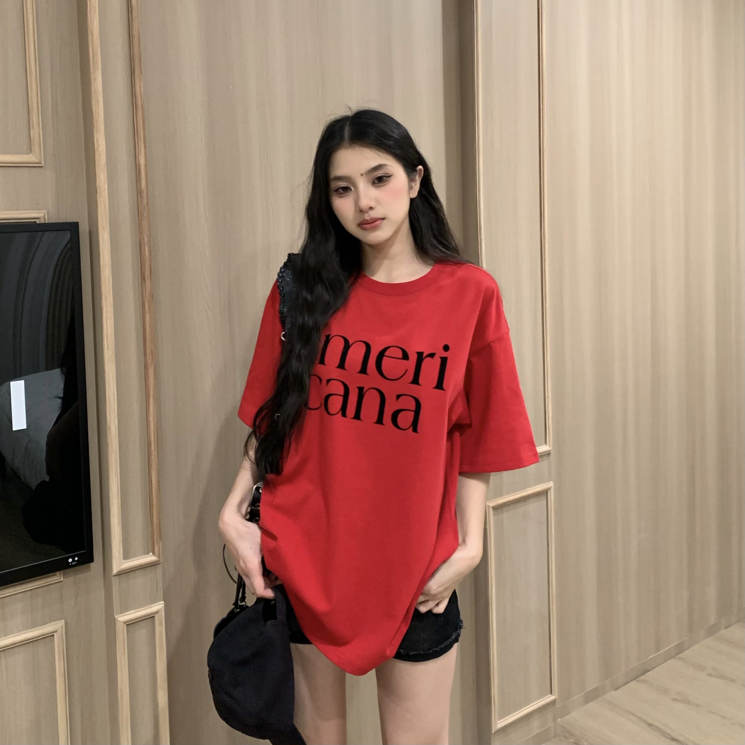 Korean Style Loose Casual Short Sleeve T-Shirt for Women with American Letter Print - Summer Round Neck Couple Top Korean Style Loose Casual Short Sleeve T-Shirt for Women with American Letter Print - Summer Round Neck Couple Top