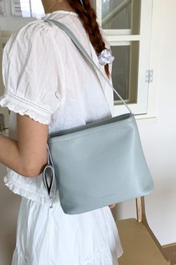 Korean Style Lychee Texture Minimalist Bucket Bag for Women - 2025 Summer Fashion Versatile Small Tote