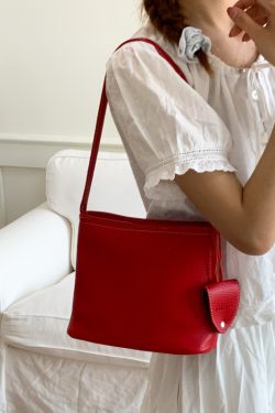 Korean Style Lychee Texture Minimalist Bucket Bag for Women - 2025 Summer Fashion Versatile Small Tote