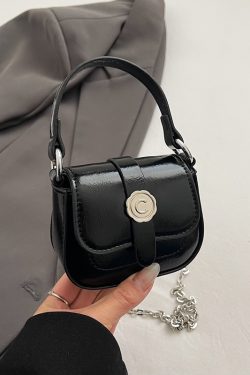 Korean-Style Mini Coin Purse Handbag for Women - 2025 High-End Single Shoulder Crossbody Saddle Bag