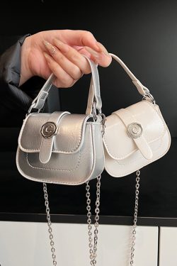 Korean-Style Mini Coin Purse Handbag for Women - 2025 High-End Single Shoulder Crossbody Saddle Bag