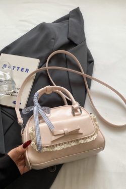 Korean-Style Minimalist Bow Single-Shoulder Crossbody Bag for Women - 2025 Summer High-End Small Square Commuter Bag