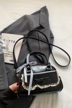 Korean-Style Minimalist Bow Single-Shoulder Crossbody Bag for Women - 2025 Summer High-End Small Square Commuter Bag