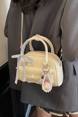 Korean-Style Minimalist Bow Single-Shoulder Crossbody Bag for Women - 2025 Summer High-End Small Square Commuter Bag