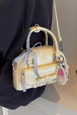 Korean-Style Minimalist Bow Single-Shoulder Crossbody Bag for Women - 2025 Summer High-End Small Square Commuter Bag