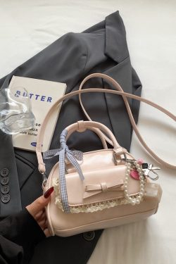 Korean-Style Minimalist Bow Single-Shoulder Crossbody Bag for Women - 2025 Summer High-End Small Square Commuter Bag