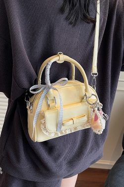 Korean-Style Minimalist Bow Single-Shoulder Crossbody Bag for Women - 2025 Summer High-End Small Square Commuter Bag
