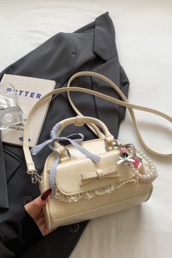 Korean-Style Minimalist Bow Single-Shoulder Crossbody Bag for Women - 2025 Summer High-End Small Square Commuter Bag