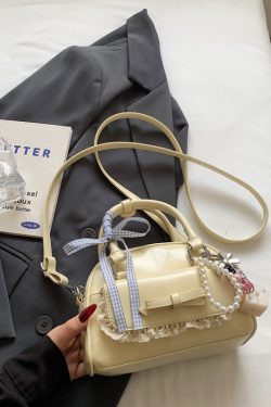 Korean-Style Minimalist Bow Single-Shoulder Crossbody Bag for Women - 2025 Summer High-End Small Square Commuter Bag