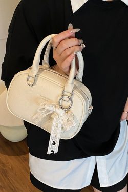 Korean-Style Minimalist Casual Tote Bag for Women - Small Square Crossbody Bowling Bag for Summer 2025