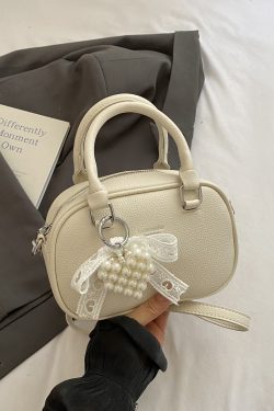 Korean-Style Minimalist Casual Tote Bag for Women - Small Square Crossbody Bowling Bag for Summer 2025
