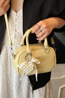 Korean-Style Minimalist Casual Tote Bag for Women - Small Square Crossbody Bowling Bag for Summer 2025