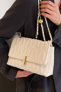 Korean-Style Minimalist Casual Women's Diamond-Patterned Small Square Bag - High-End Niche Shoulder Bag for Spring/Summer 2025