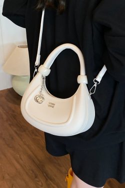 Korean-Style Minimalist Retro Handbag for Women - 2025 Summer Versatile Crossbody Dumpling Bag