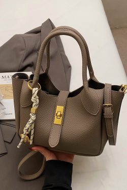 Korean Style Minimalist Versatile Crossbody Bucket Handbag for Women - 2025 Summer High-Quality Commuting Bag