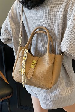 Korean Style Minimalist Versatile Crossbody Bucket Handbag for Women - 2025 Summer High-Quality Commuting Bag