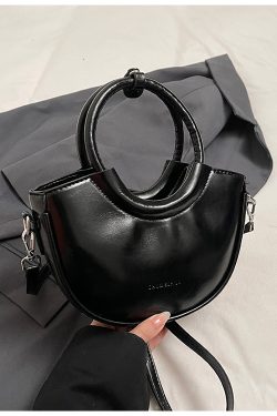 Korean-Style Pink Half-Moon Handbag for Women - Trendy 2025 Fashionable Crossbody Shoulder Bag