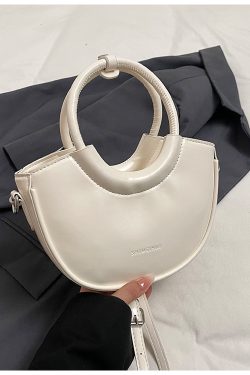 Korean-Style Pink Half-Moon Handbag for Women - Trendy 2025 Fashionable Crossbody Shoulder Bag