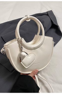 Korean-Style Pink Half-Moon Handbag for Women - Trendy 2025 Fashionable Crossbody Shoulder Bag