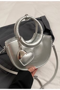 Korean-Style Pink Half-Moon Handbag for Women - Trendy 2025 Fashionable Crossbody Shoulder Bag