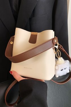Korean-Style Retro Bucket Handbag for Women - Trendy Versatile Shoulder Bag for Spring/Summer 2025 High-End Fashion