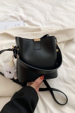 Korean-Style Retro Bucket Handbag for Women - Trendy Versatile Shoulder Bag for Spring/Summer 2025 High-End Fashion