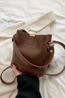 Korean-Style Retro Bucket Handbag for Women - Trendy Versatile Shoulder Bag for Spring/Summer 2025 High-End Fashion