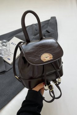 Korean Style Retro Fashion Backpack - High-End Niche Crossbody Bag for Spring/Summer 2025