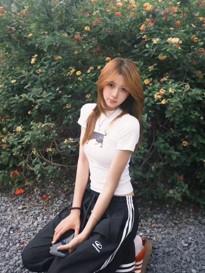 Korean-Style Retro Sausage Dog Printed Short Sleeve T-Shirt for Women, Slim-Fit Summer Top, Stretchy and Flattering Design Korean-Style Retro Sausage Dog Printed Short Sleeve T-Shirt for Women, Slim-Fit Summer Top, Stretchy and Flattering Design