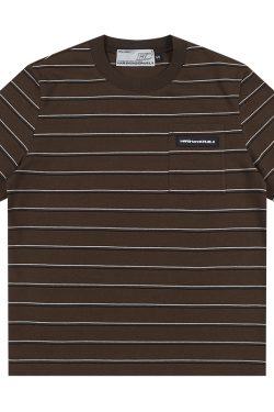 Korean-Style Retro Striped Slim-Fit Short Sleeve T-Shirt for Spring and Summer – 90s Miu-Inspired Fashion Top