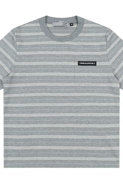 Korean-Style Retro Striped Slim-Fit Short Sleeve T-Shirt for Spring and Summer – 90s Miu-Inspired Fashion Top