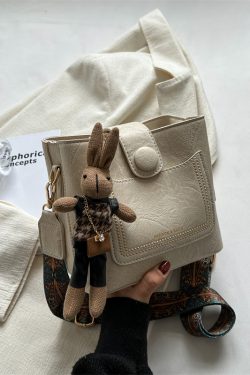 Korean Style Retro Wide Shoulder Strap Crossbody Bag for Women - Versatile Spring/Summer 2025 High-End Bucket Bag