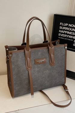 Korean-Style Ripped Denim Tote Bag for Women - Large Capacity Shoulder Crossbody Bag for Commuting - 2025 Fashion Trend