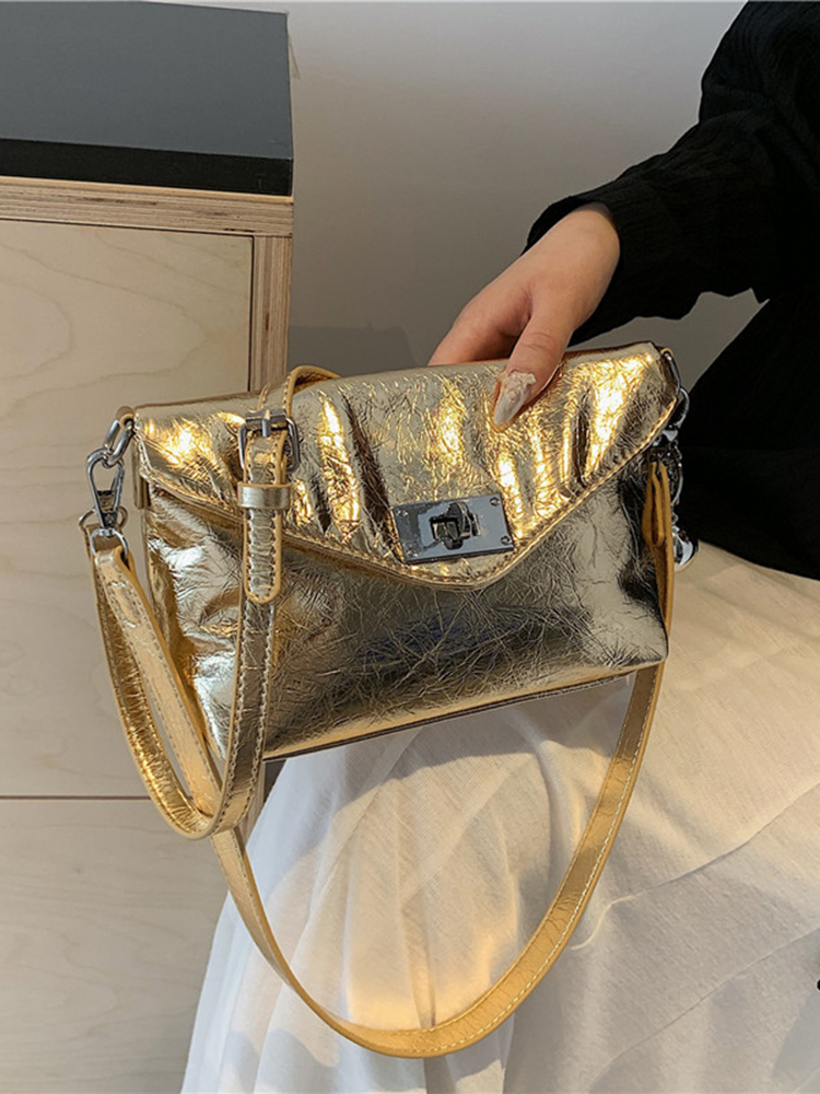 Korean Style Silver Trendy Small Square Bag for Women - 2025 High-End Spring Summer Shoulder Crossbody Bag Korean Style Silver Trendy Small Square Bag for Women - 2025 High-End Spring Summer Shoulder Crossbody Bag