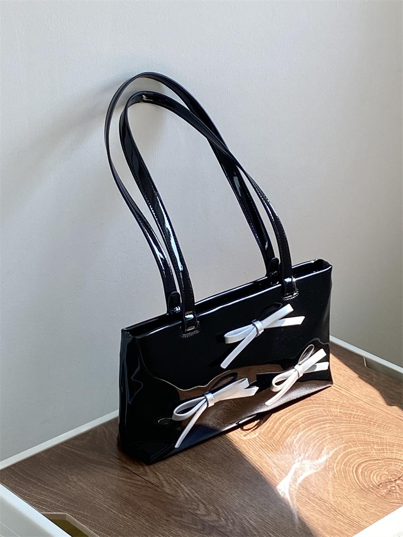 Korean Style Sweet Bow Design Women's Underarm Bag - Small Handheld Shoulder Bag for 2025 Fashion Trends Korean Style Sweet Bow Design Women's Underarm Bag - Small Handheld Shoulder Bag for 2025 Fashion Trends