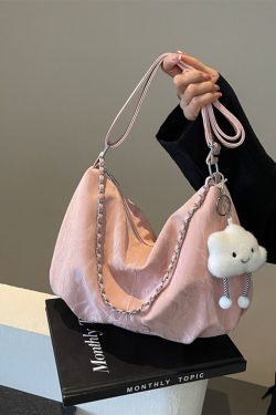 Korean Style Trendy Cute Girl Tote Bag - 2025 Fashion Simple Shoulder Bag for Commuters - Versatile Women's Handbag