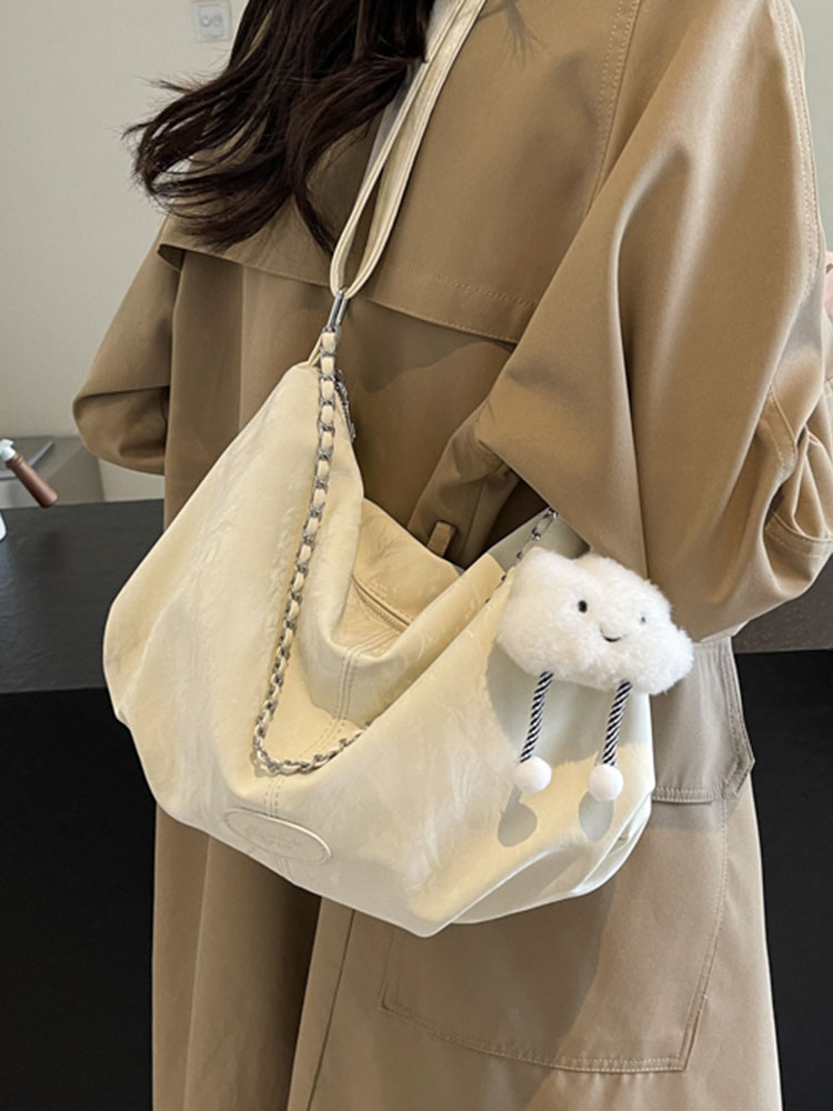 Korean Style Trendy Cute Girl Tote Bag - 2025 Fashion Simple Shoulder Bag for Commuters - Versatile Women's Handbag Korean Style Trendy Cute Girl Tote Bag - 2025 Fashion Simple Shoulder Bag for Commuters - Versatile Women's Handbag