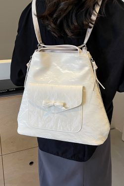 Korean Style Trendy Student Tote Bag for Women - Summer 2025 Minimalist Versatile Large Capacity Casual Backpack