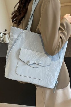 Korean Style Trendy Student Tote Bag for Women - Summer 2025 Minimalist Versatile Large Capacity Casual Backpack