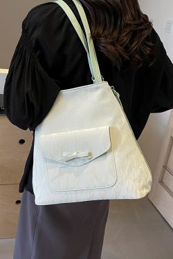 Korean Style Trendy Student Tote Bag for Women - Summer 2025 Minimalist Versatile Large Capacity Casual Backpack