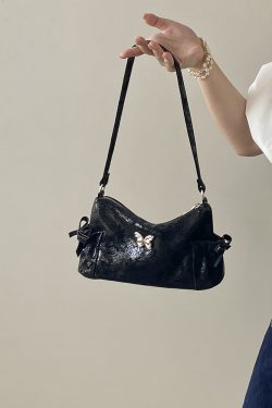 Korean Style Women's Bow Underarm Bag - Sweet Cool Crossbody Handbag for 2025 Fashion Trends