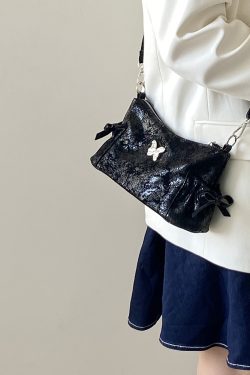Korean Style Women's Bow Underarm Bag - Sweet Cool Crossbody Handbag for 2025 Fashion Trends