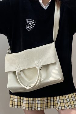 Korean Style Women's Large Capacity Tote Bag - Handheld Commuting Shoulder Crossbody Bag for Everyday Use