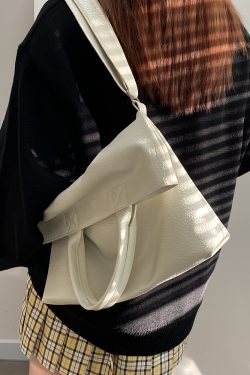 Korean Style Women's Large Capacity Tote Bag - Handheld Commuting Shoulder Crossbody Bag for Everyday Use