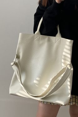 Korean Style Women's Large Capacity Tote Bag - Handheld Commuting Shoulder Crossbody Bag for Everyday Use