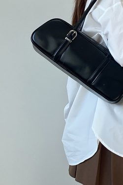 Korean Style Women's Large Capacity Underarm Bag - Simple Commuter Handheld Baguette Bag with High-End Feel
